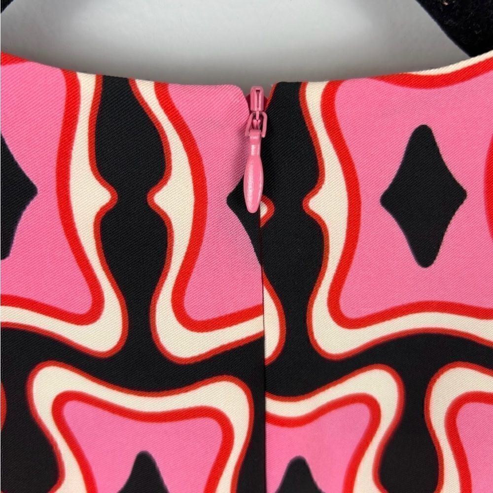 EUC Zara Retro Geometric Midi Long Sleeve Shift - Picture 11 of 12